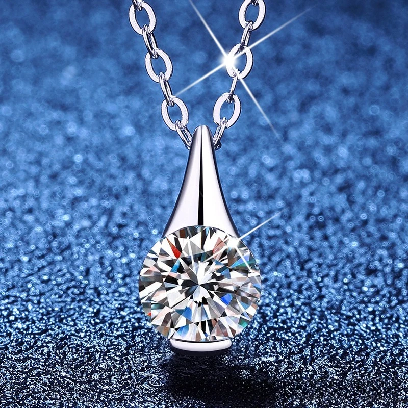 Jewelry Moissanite New Platinum PT950 18K Gold Necklace Perfume Bottle Small Waist Necklace Fashion Versatile Clavicle Chain