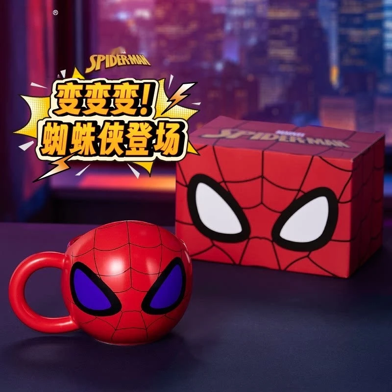 

Spider-Man Color-Changing Mug Creative And Practical Ceramic Cup Movie Anime Coffee Cups Around Girls Boys Birthday Holiday Gift