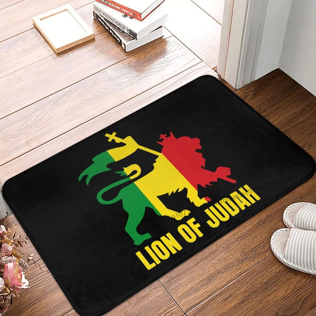 Rasta Flag Lion Non-slip Doormat Kitchen Mat Judah Floor Carpet Entrance Door Rug Indoor Decor