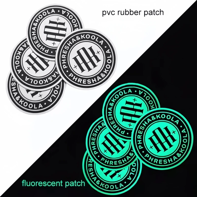 50pcs Custom PVC Patches Logo for Clothing Custom Personalized Design PVC Patches Sew Iron on Stickers Appliques for Garment DIY