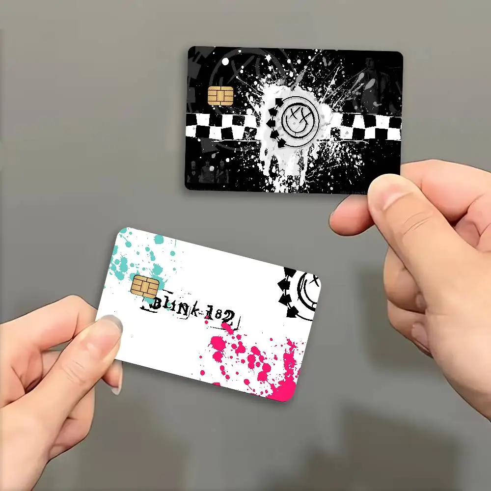 B-BLINK-182 Anime Spend or Save Funny Shell On Off Ultra Thin No Fade Sticker Skin Cover Film for Debit Credit Card