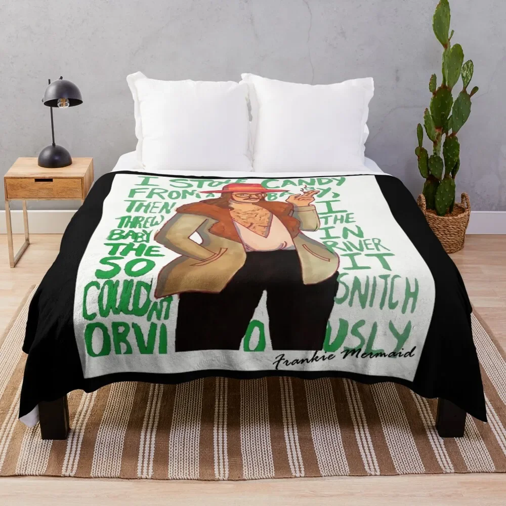 

Frankie Mermaid Velocipastor . \t Throw Blanket Year Round Soft Comfortable Blanket for Home