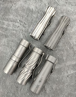 1 Piece Titanium Alloy  Portable EDC Flashlight, Triple LED Flashlight ,18350 Battery （ Battery Not Included ）
