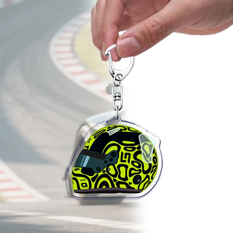 Velozes furiosos corrida motorsport chaveiros para acessórios saco de bicicleta lando motorista pingente chaveiro jóias fãs presente