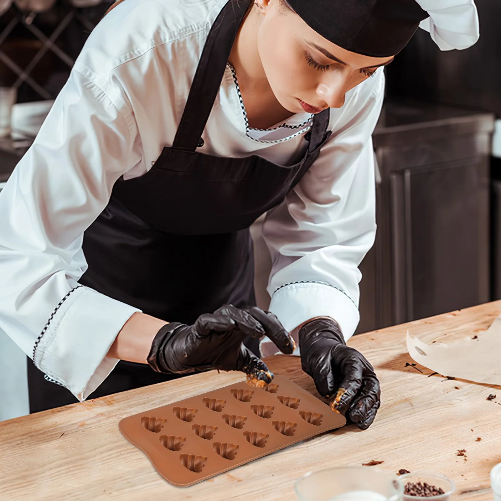 4 Buah Cetakan Silikon Bentuk Kotoran untuk Cokelat, Permen, Fondant, Alat Panggang, Mudah Dilepas, Multifungsi, untuk Penggunaan Keluarga