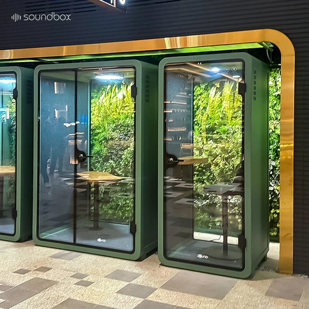 Modular Private Meeting Soundproof Indoor Pods Office Noise Cancelling Work Space Acoustic Booth