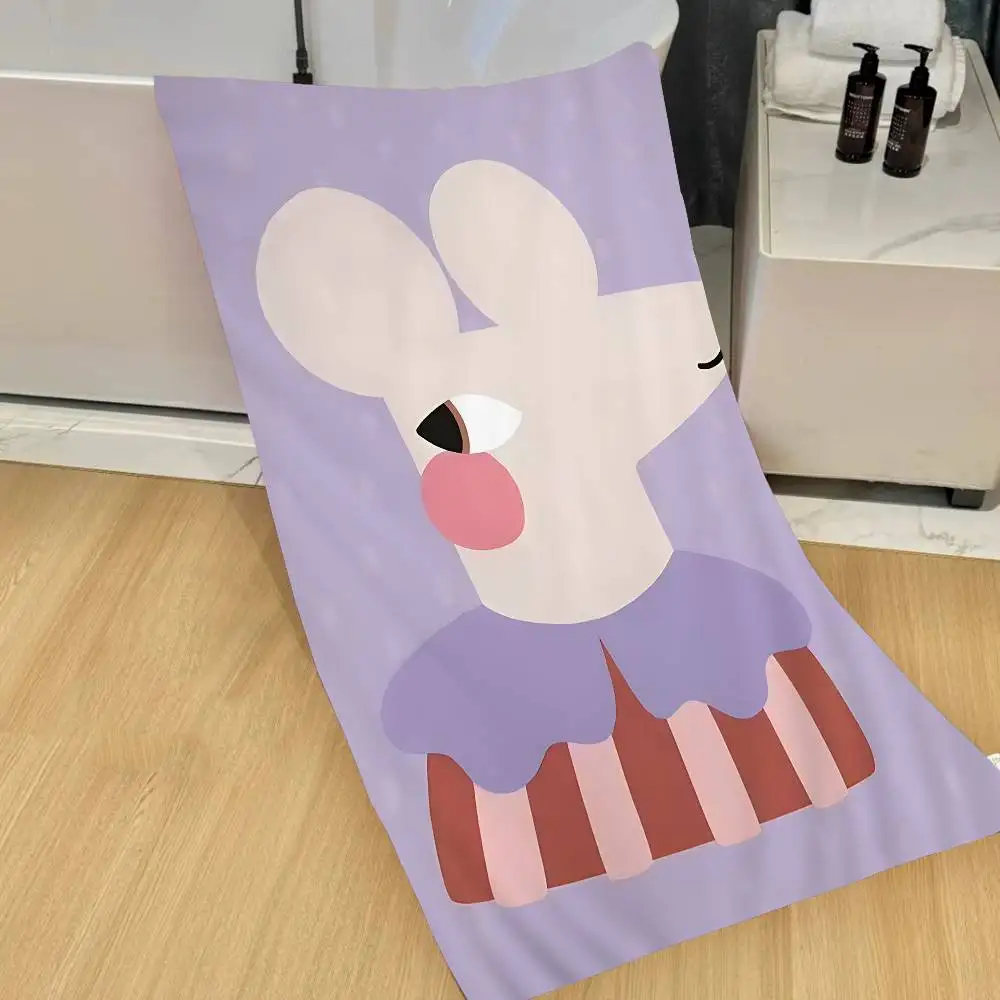 Cute Cat Fox Dog Horse Bunny Red Beach Towel Colorful Bath Towels for Girl Microfiber Quick Dry Custom Sand Free Beach Gym Pool