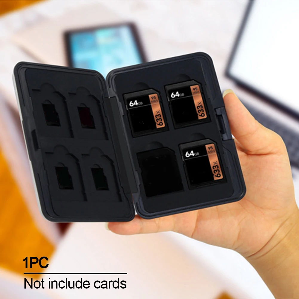 Holder Memory Card Anti Shock Portable Organizer With 8 Slots Waterproof Aluminium Storage Box