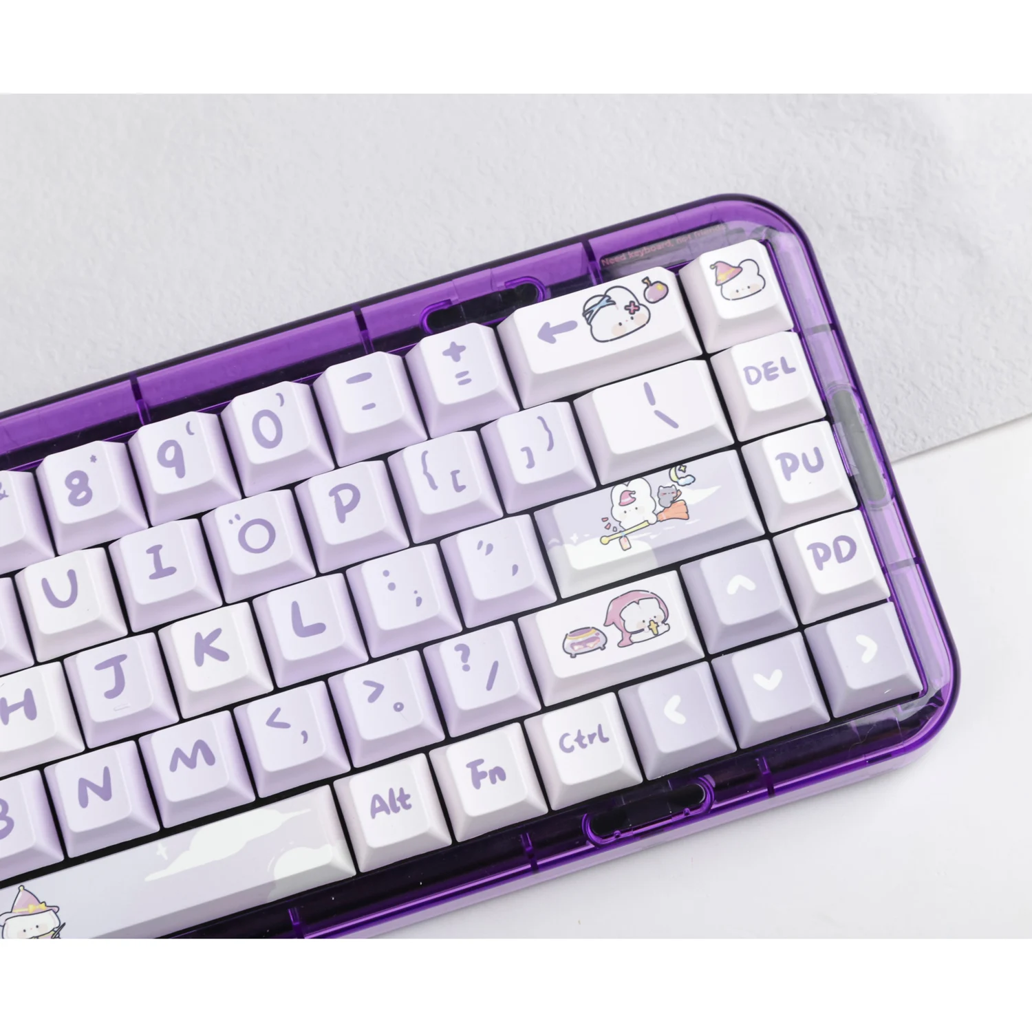 Imagem -04 - Magia Coelho Roxo Keycap Pbt Keycap Perfil Cereja Tintura-sublimação 145 Chaves