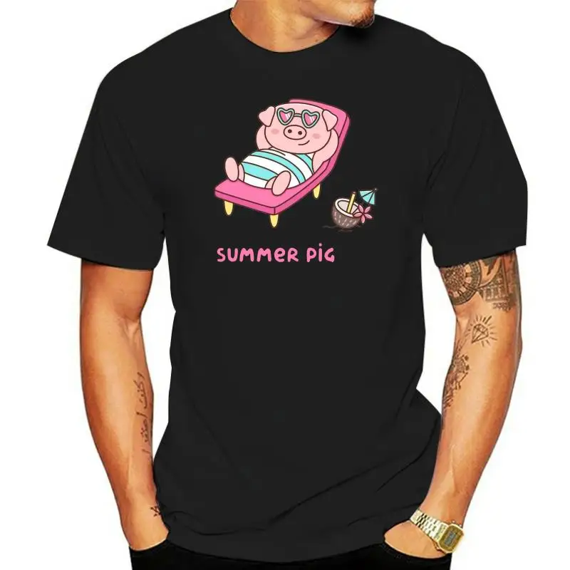 Summer Pig In Swimsuit MenS Tee -Image By Summer Style Tee Shirt