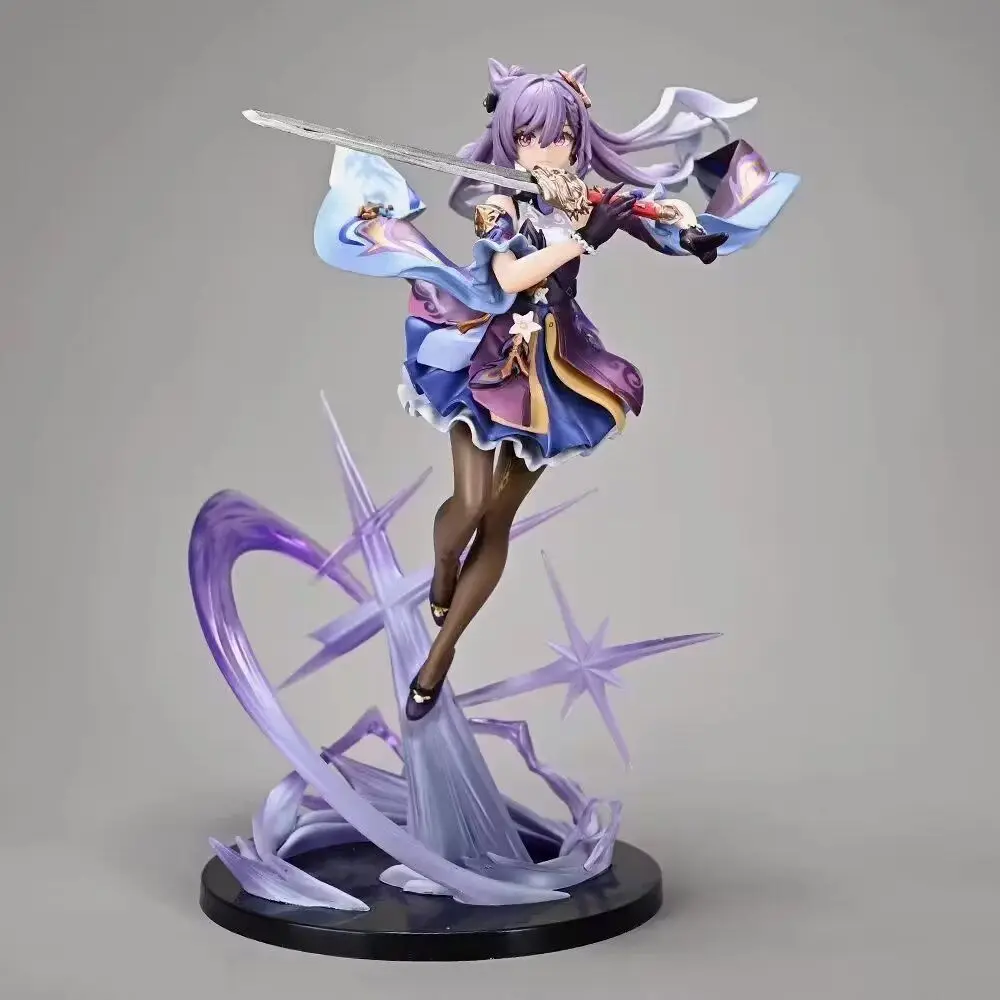 

26cm Anime Genshin Impact Keqing Game Girls Figurine Pvc Action Figure Model Collectible Doll Toys