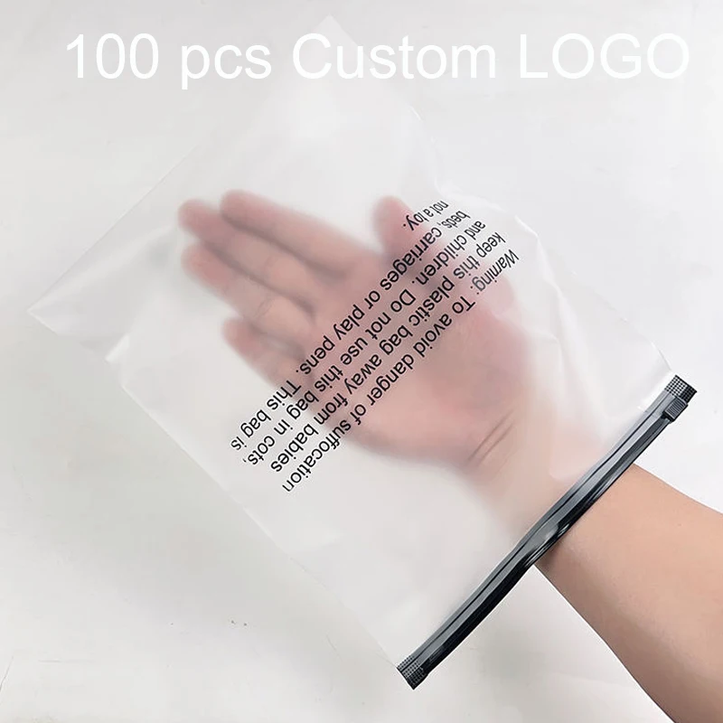 Free Design Custom Printing Biodegradable Slider Zip Lock Matte Eva Pvc Frosted T-Shirt Packaging Zipper Plastic Bag For Hoodies