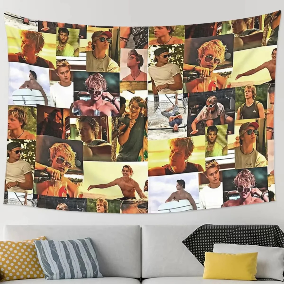 JJ Maybank - Rudy Pankow Tapestry Hippie Wall Hanging Tapestry Living Room Bedroom Art Tapestry Banner Aesthetic Home Decoration