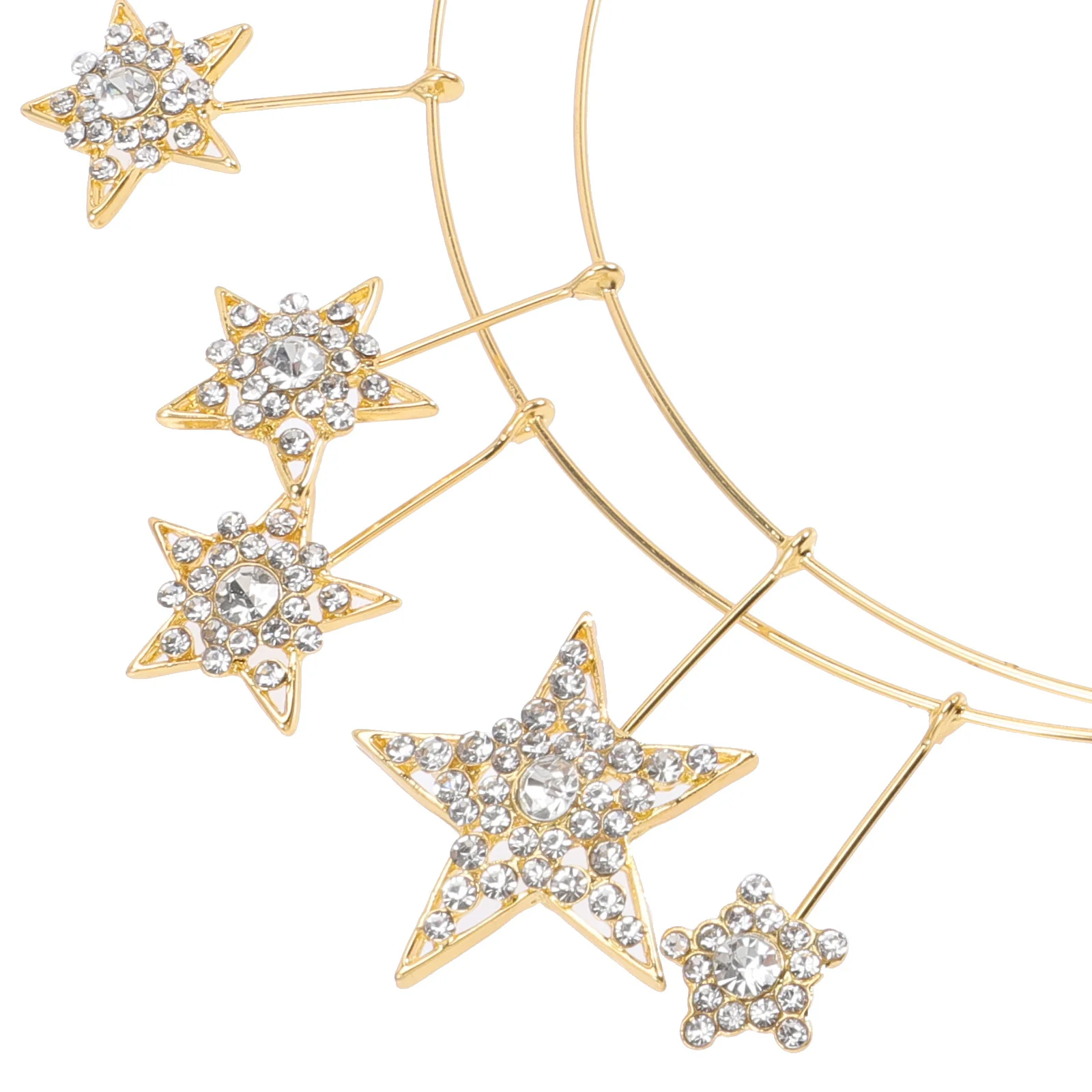 

Rhinestone Headband Bridal Star Hair Accessory Wedding Party Dance Birthday Women Bride Headdress Shiny Elegant