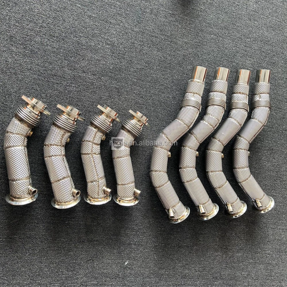 Hitzeschutz Cat-Downpipe für BMW M2C/M2 Comp M3 M4 F80 F82 F83 3.0 Edelstahl-Auspuffrohre Katalysator Coupé Auto – Detail 9