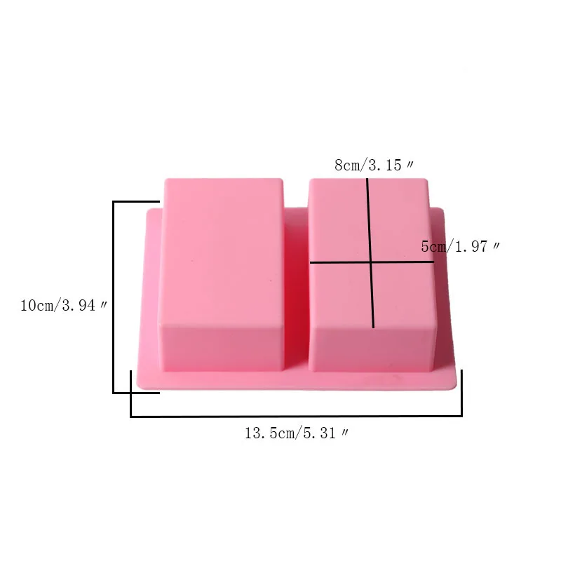 1 Pcs  Large Cube Square Soap silica Mold Candle Cake Jelly Resin Silicone Mold Square Mold for Soap Making