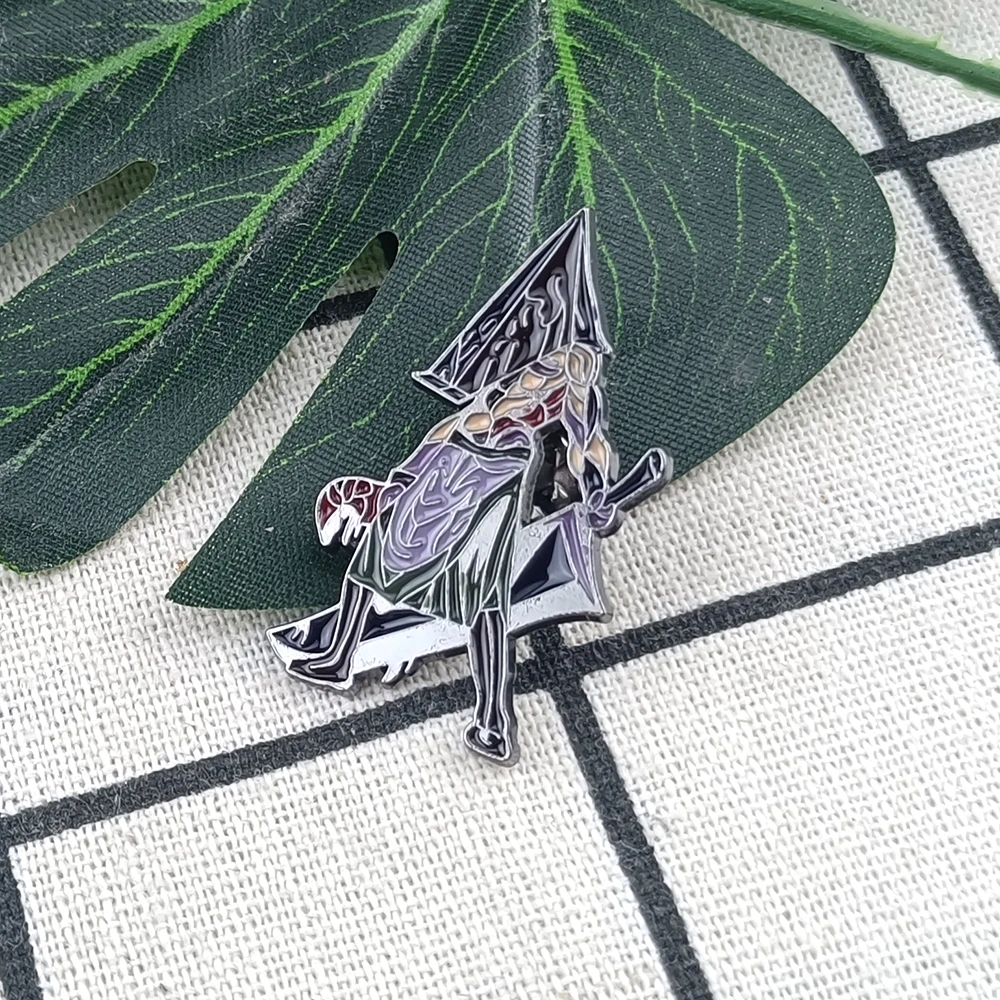 Pin de Metal do Jogo de Terror Silent Hill para Mochila Masculina, Broche para Jaqueta Jeans, Acessório de Moda para Roupas