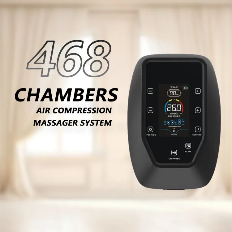 6 Chambers Rechargeable Air Compression Recovery Boots Massage Foot Leg Therapy System Massager Device