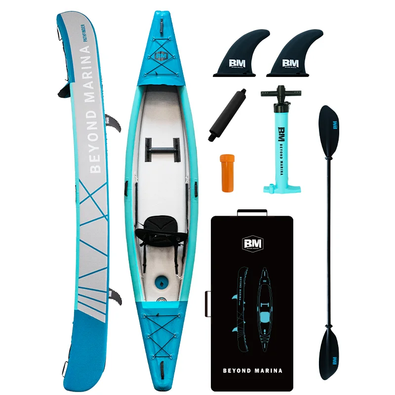 Kayaks de pesca plegables inflables, canoa individual para 1 persona, inflable