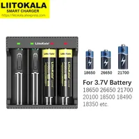 LiitoKala Lii-L4 Lii-L2 Lii-202 Lii-402 Lii-500 18650 3.7V Rechargeable Battery Charger 18350 18650 26650 21700 14500 Batteries.