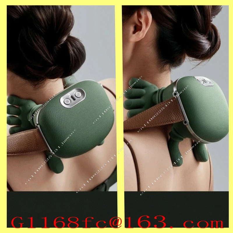 Bionic Electric Neck Shoulder Massager with Heated Back Kneading Muscles Massage Pillow for Neck Waist Leg 3-Level Modes