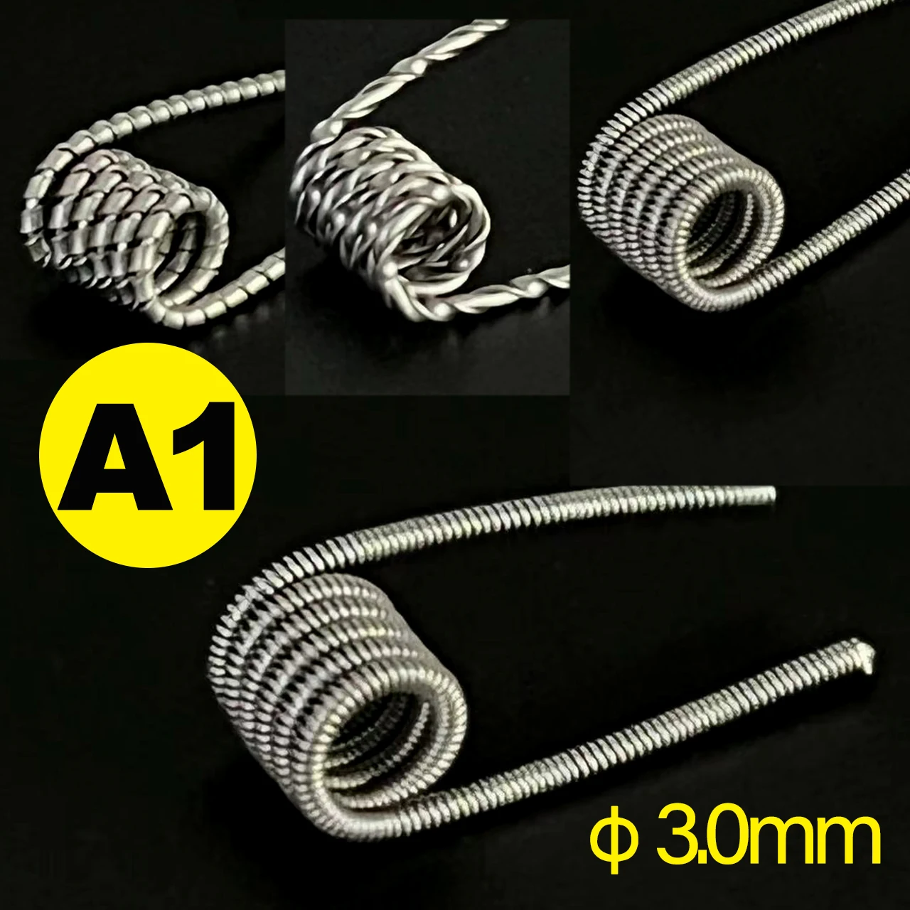 48PCS/Box 3.0mm Art PreBuilt Coils Alien Fused Clapton Flat/Mix Twisted/Hive/Quad/Tiger Watercoloe Accessary