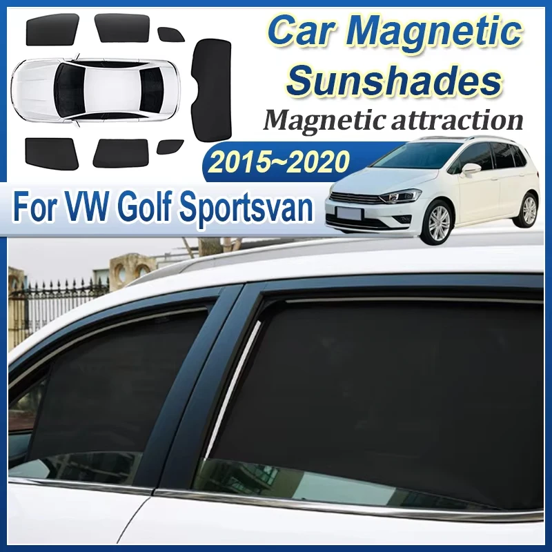 

Автомобильный солнцезащитный козырек для Volkswagen для VW Golf Sportsvan SV 2015 ~ 2020, защита конфиденциальности, магнитное покрытие, блокирующая штора, автозапчасти
