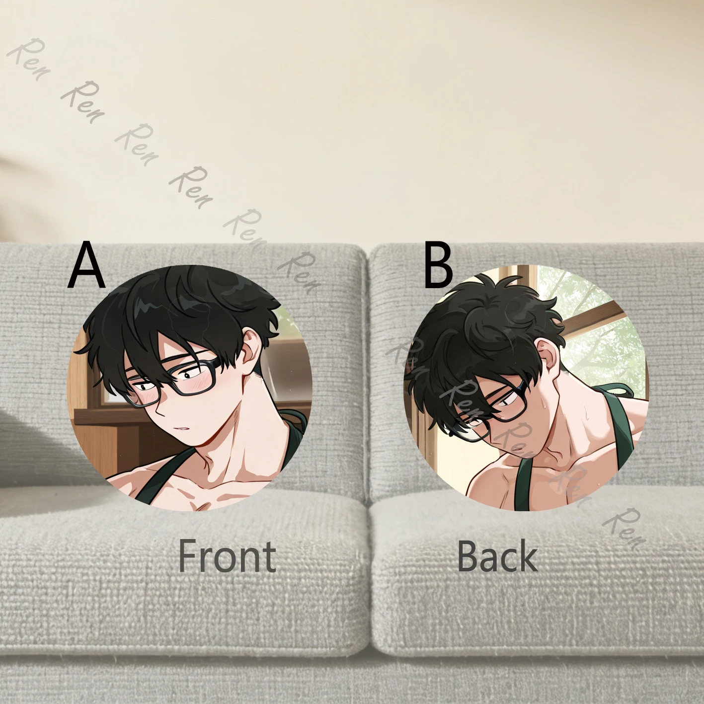 Dakimakura Anime Go Yohan Pillow Cover Sofa Cushion Double-side Print Throw Pillow Case 40X60cm