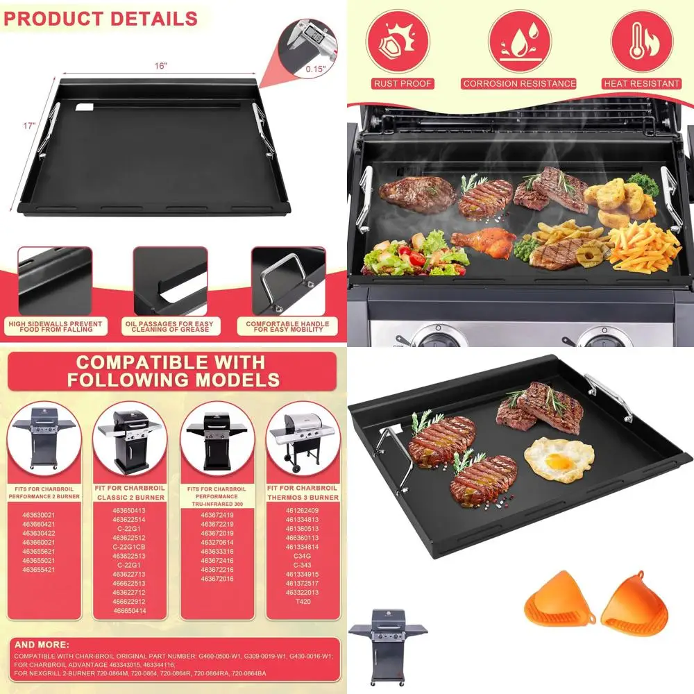 

Вставка для гриля с двумя конфорками и плоской вершиной для газовых грилей, серия Performance, 4632514144636304422463655621