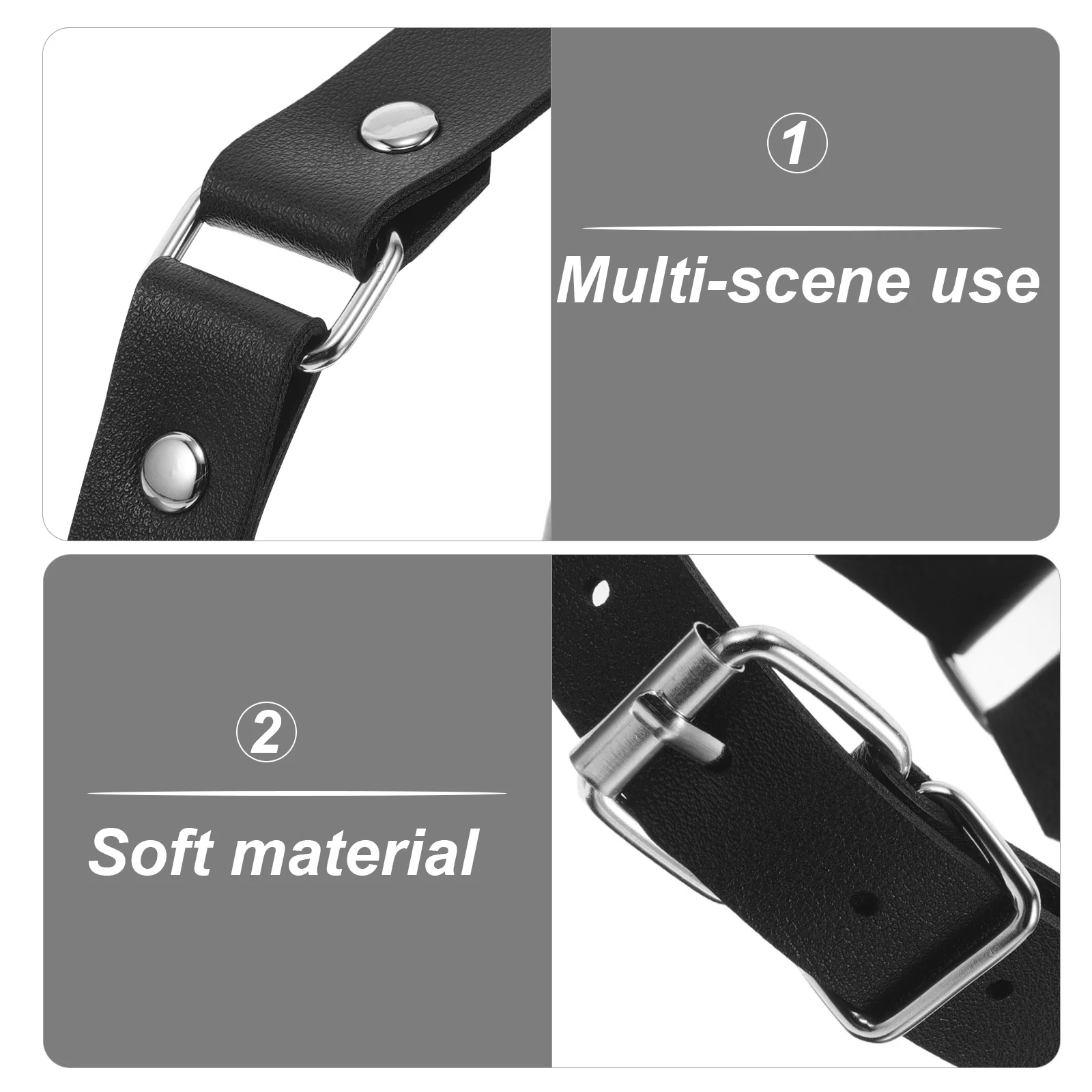 Braçadeira punk pu ajustável estilo vintage, faixa de braço macia para homens e mulheres, performance de palco, roupa casual, ligas de manga