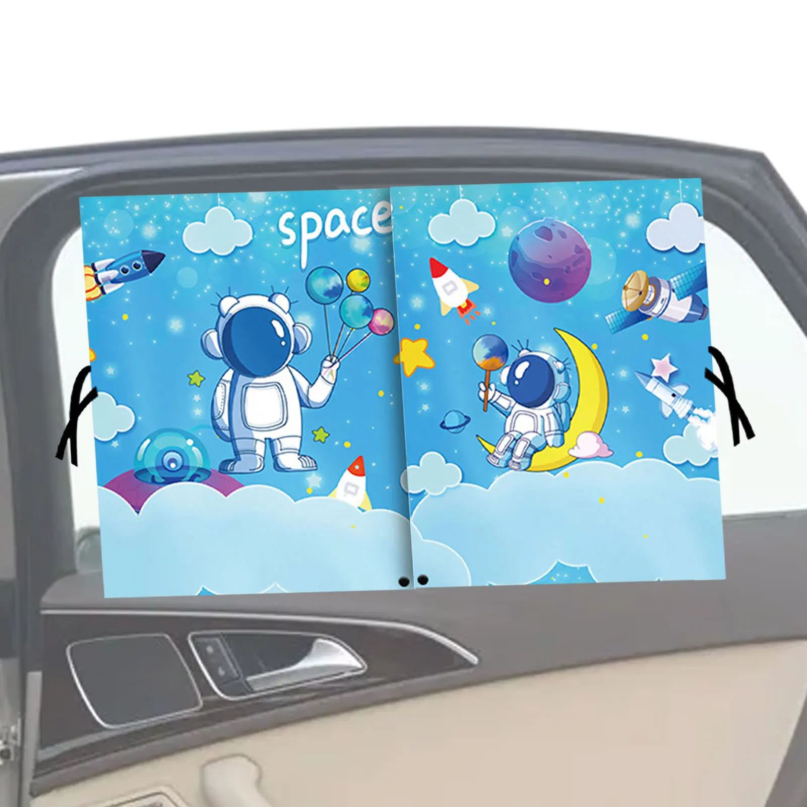 Car Magnetic Sunshades Cartoon Magnetic Curtains Magnetic Car Side Window Sunshades Adjustable Sun Shades Curtain Keeps Cooler