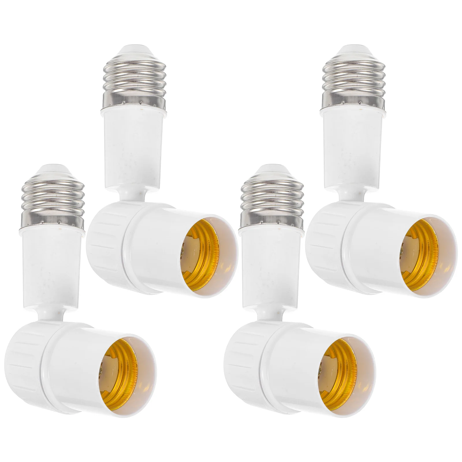 

4pcs Light Socket Extender Lamp Holder Base Bulb Socket Extension 330° Rotation 180° Bend Led Compatible