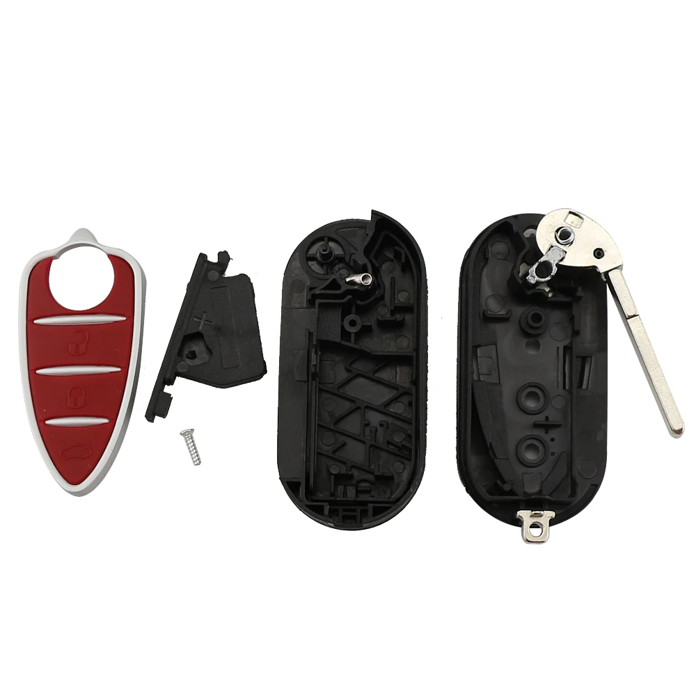 YIQIXIN 3 Buttons Flip Replacement Fob Case Cover For Alfa Romeo Mito Giulietta 159 GTA 147 156 166 Folding Remote Car Key Shell