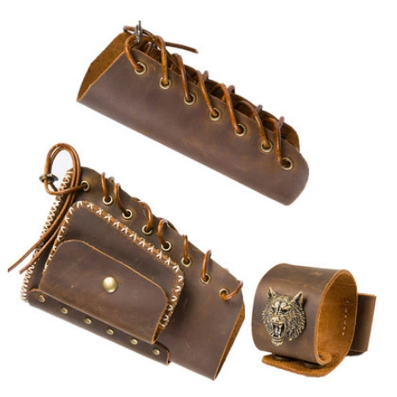 

98k Cowhide Bullet Bag 3 Piece Set Genuine Leather Cheek Support Back Support Handmade Leather Case Retro Decorative Belt