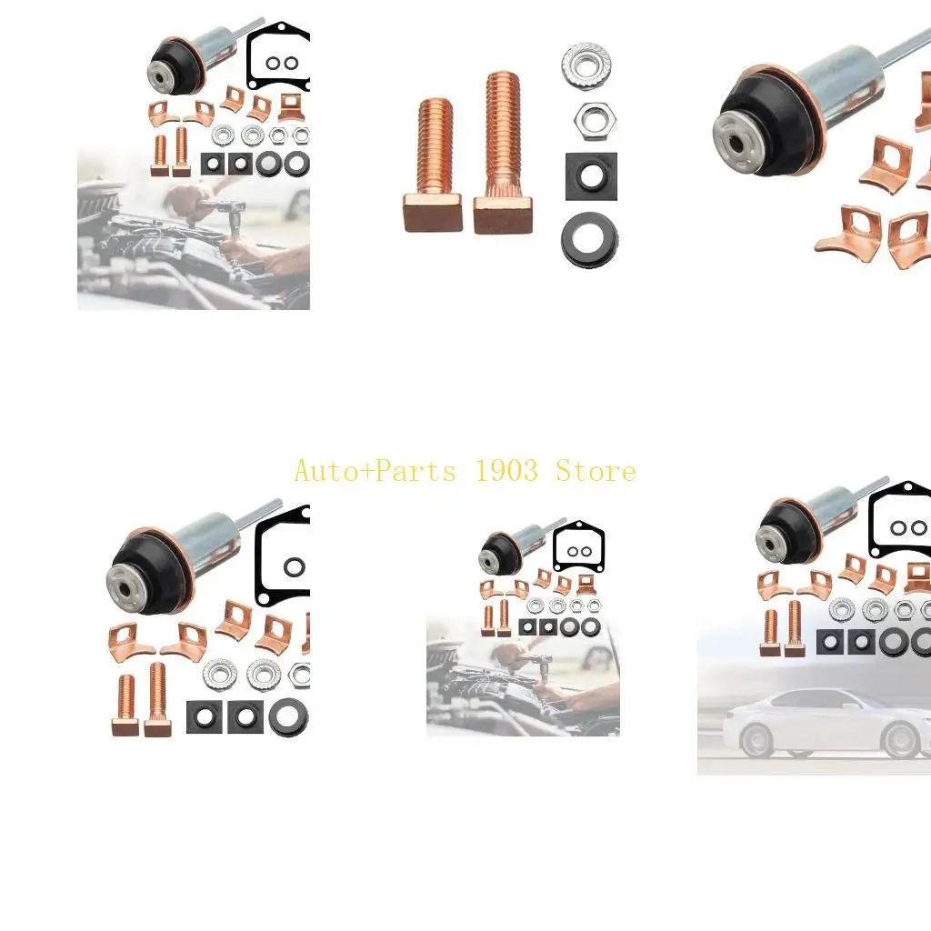 

E21C Compatible-for 028000-3600 Car Solenoid Repair Contact Plunger Set Durable Motor Starter Rebuild Accessories