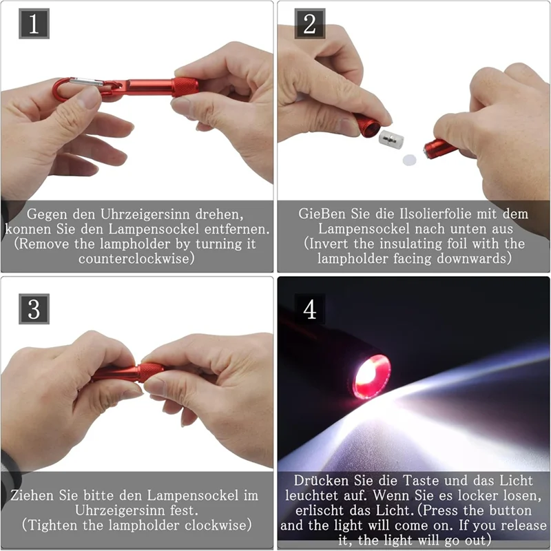 N08R 14Pcs Mini Torch Key Ring LED Key Pendant Torch Aluminium Small Hand Lamp Torch Children For Outdoor Camping Cycling