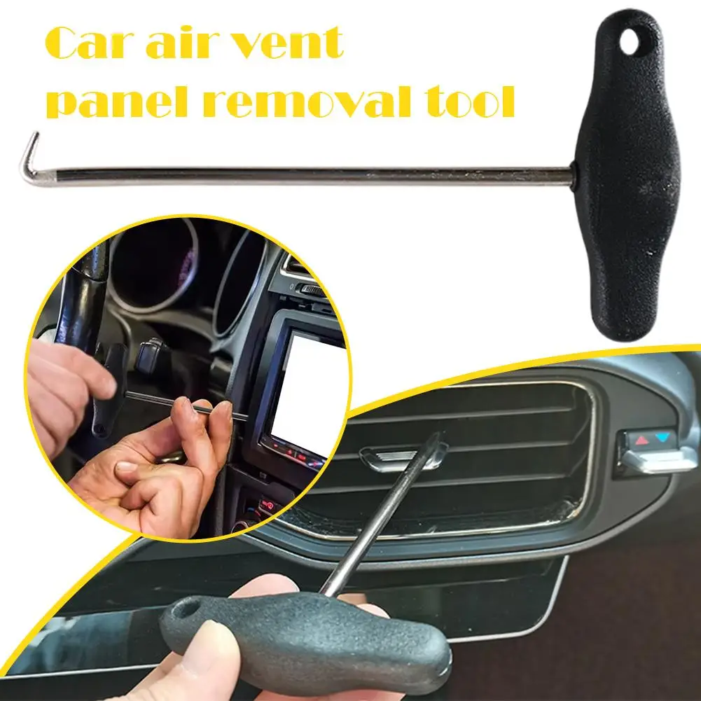 T-Handle Car Vent Removal Tool Multi-Purpose Handbrake Spring Oil Seal Removal Tool for Automotive Repair Maintenance