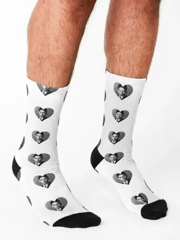 Franz Kafka hjärta Jag älskar Franz Kafka Strumpor Partihandel MODE med tryck Herr Herr Strumpor Dam 8 best sales bulkstrumpor - №6