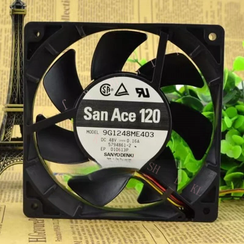 

N FOR Sanyo 9G1248ME403 12025 DC48V 0.16A 12CM 4-Wire Inverter Cooling Fan
