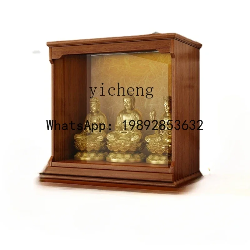 Buddhist platform vertical cabinet solid wood Buddhist niche modern home offering table simple