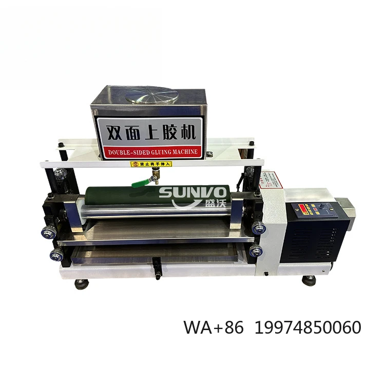 

Double Side Speed Adjustment Latex Gluing Machine Water Based Adhesive Roller Glue Machine Gluing Machine Equipment