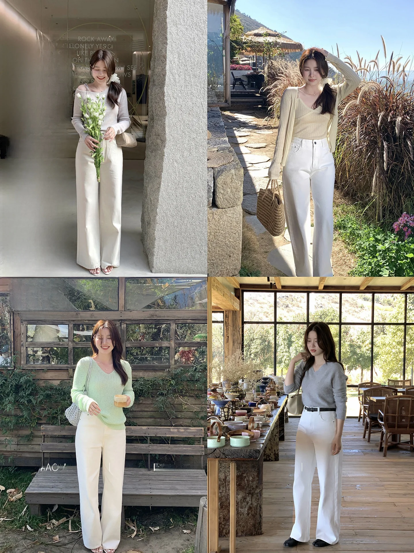 

High Waist Straight Leg White Jeans Women's Spring Summer Commute Simple Match Korean Style Denim Pants Casual Straight Cut