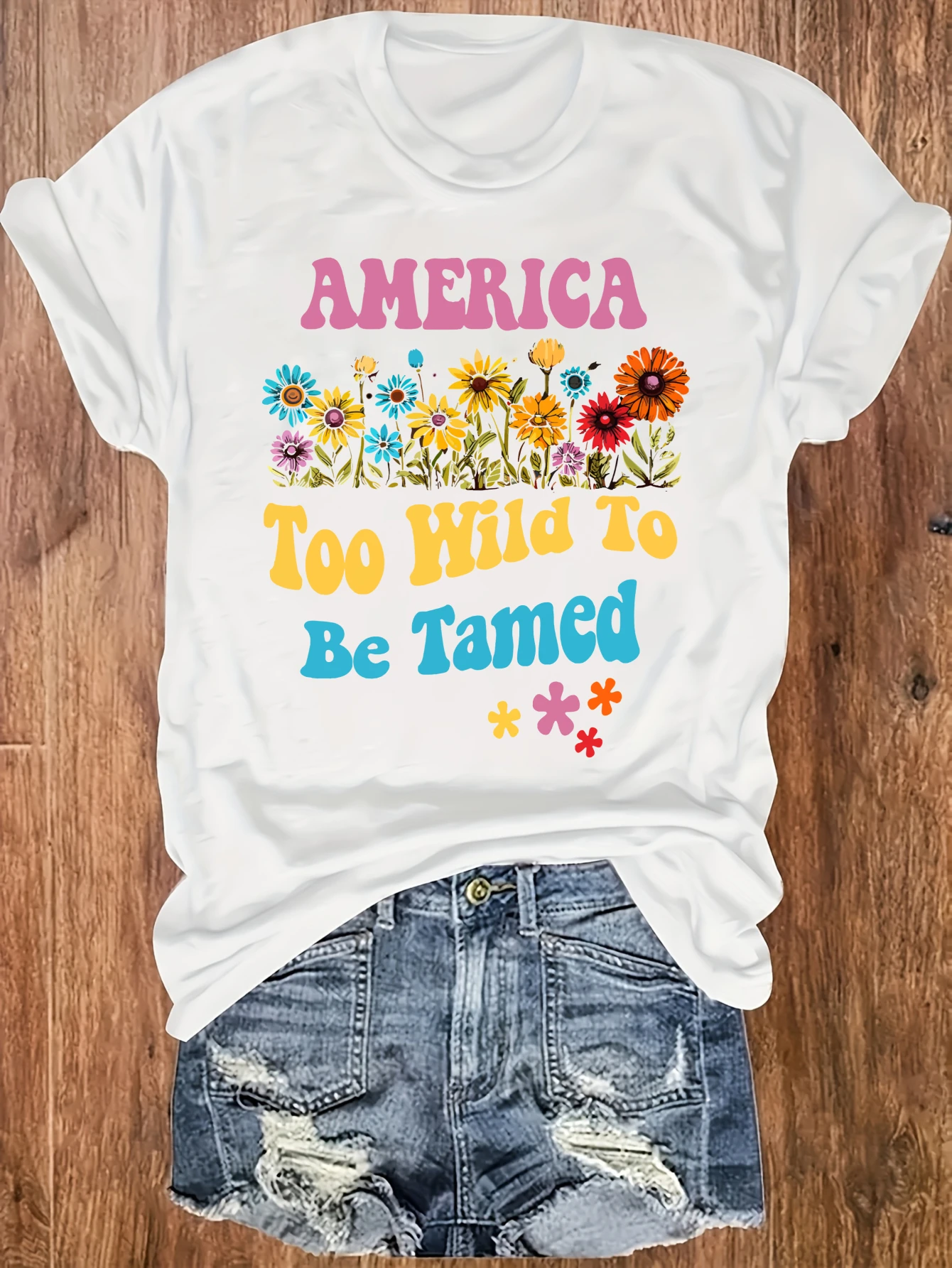 

Women's plus size tank top America Too Wild To Be Tamed Suitable for sports and daily wear womens clothes summer casual shirts