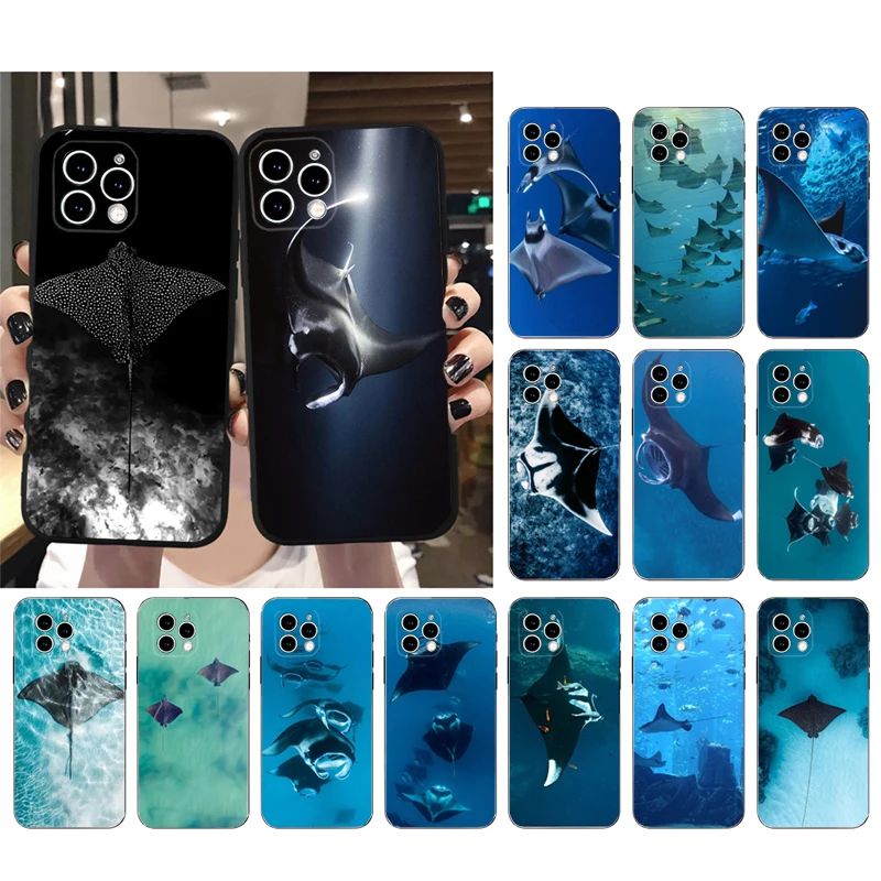 Manta Ray Sea Creature Phone Case For iphone 17 Pro Max Air 16 15 14 13 Pro Max 15 16 Pro 15Plus Shell