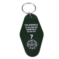 BUFFY THE VAMPIRE Slayer The Bronze 13 Helena Ave-Sunnydale Keychain Halloween Motel Keyring Hotel Key Tag