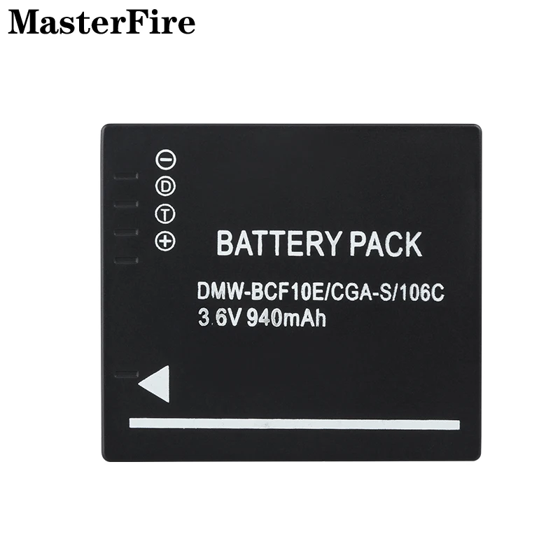 

DMW-BCF10E CGA-S/106C CGA-S/106D CGA-S009E 940mah 3.6V Camera Battery for Panasonic Lumix DMC-FC25 DMC-FX48 DMC-F3GK Batteries