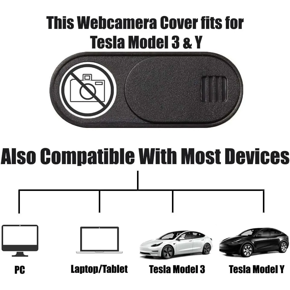 1/2/5/10PCS Ultra Thin Webcam Privacy Cover FOR Tesla Model 3 Y Car Interior Camera Blocker Laptop PC Protector Sticker BHM01
