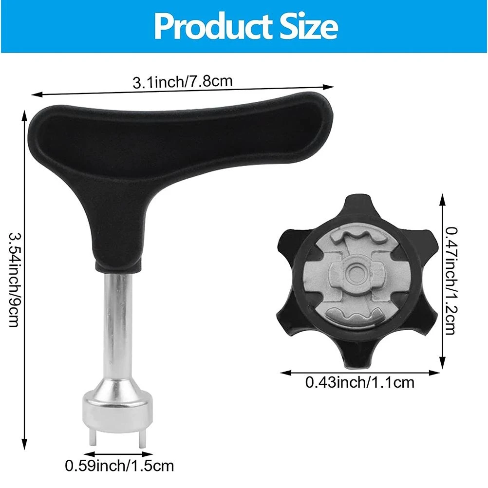 [Yuexinghui] 30 golf shoe spikes, one-word clip spikes with spike opener, movable spike golf shoe spike turner view 5