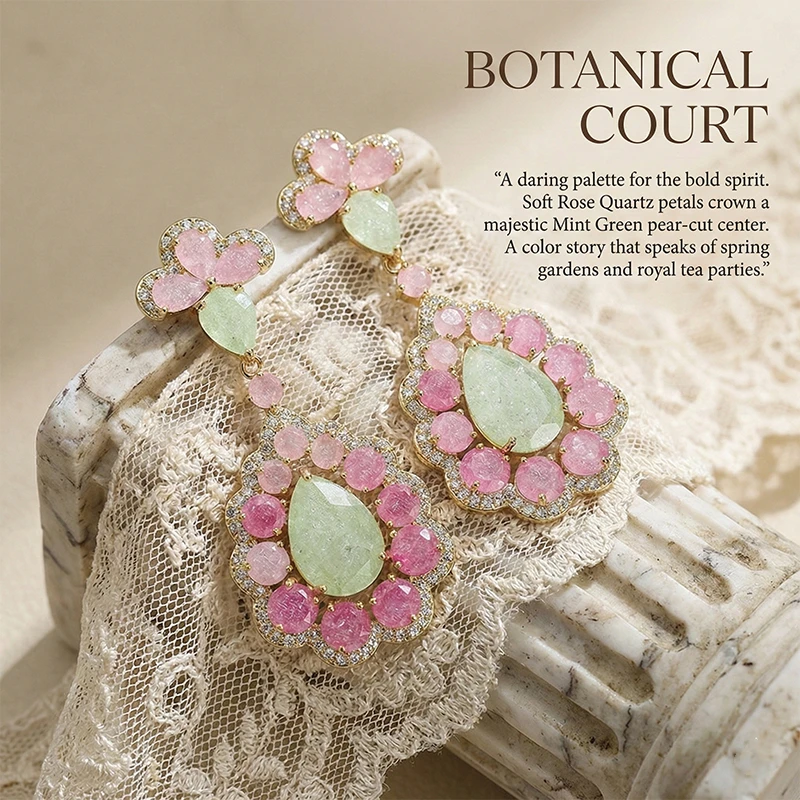 SENYU Jewelry Elegant Pear Cut Cubic Zirconia Drop Earrings Royal Baroque Style Crystal Halo Women Dangle Earrings for Bridal