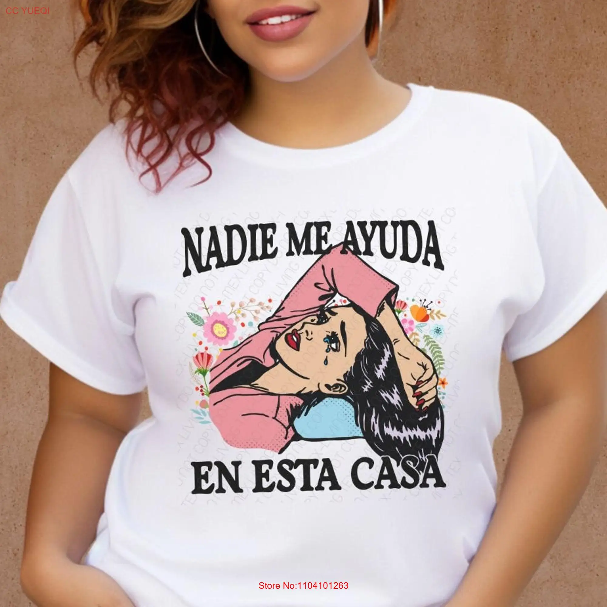 Camiseta de manga larga o corta para mamá mexicana, divertida, Retro, cómic, para el día de la madre